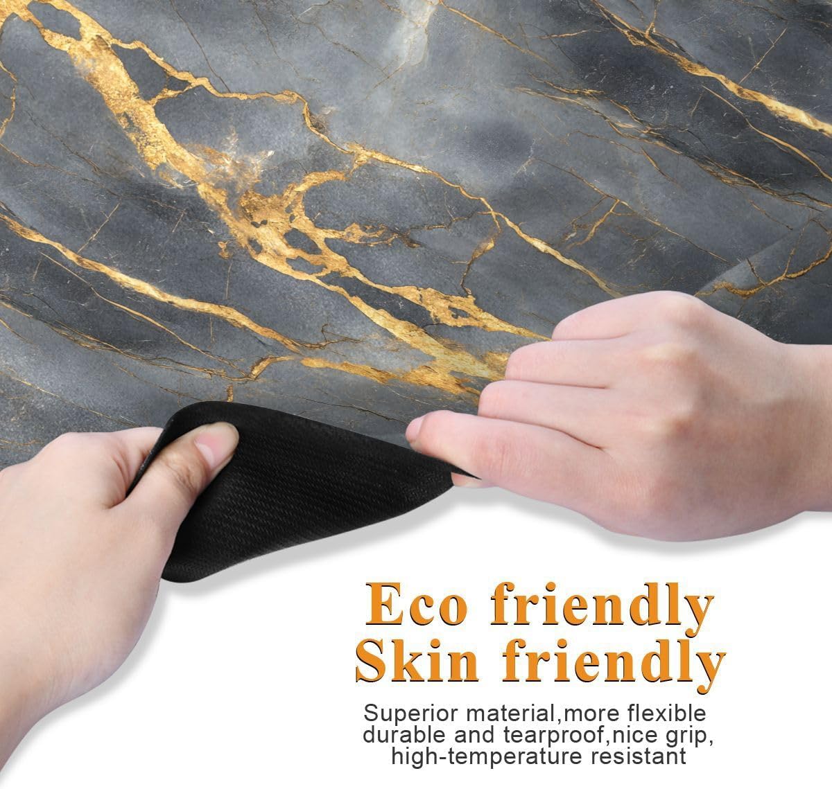 ALAZA Gold Black Marble Yoga Mat Non Slip Fitness Exercise Mat, Workout Mat for Yoga, Pilates and Floor Exercises