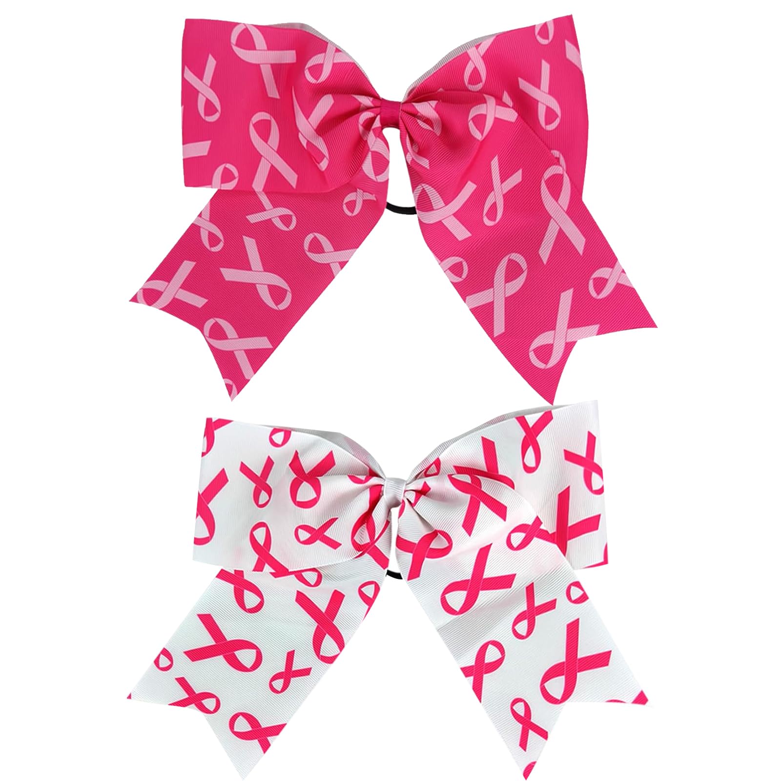 Lazos de cinta rosa para el cabello, lazos para el cabello para concienciación sobre el cáncer de mama, coleteros rosados, lazos de animación para niñas y mujeres, accesorios para el cabello, 2