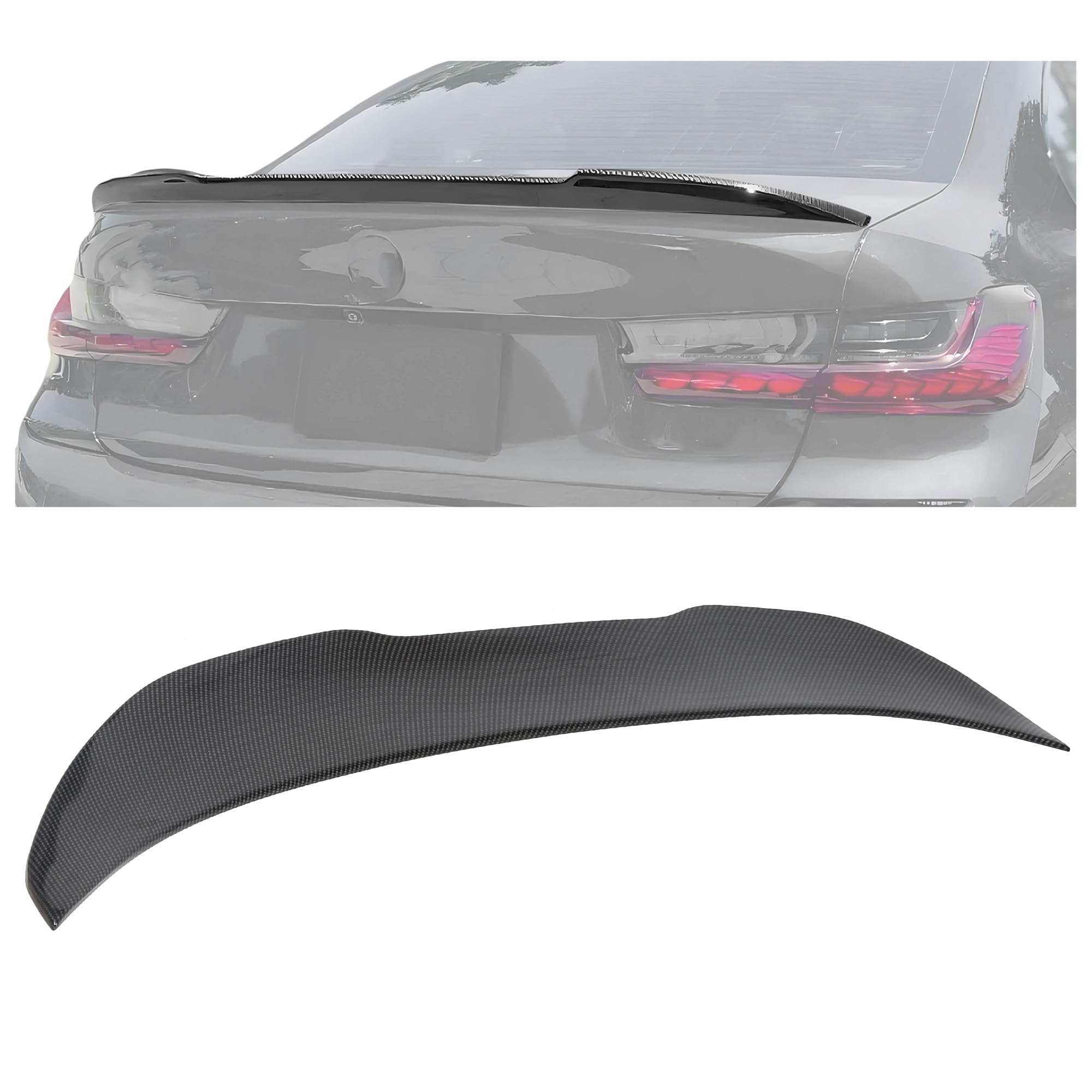 ECOTRIC Trunk Spoiler Compatible with 12-18 F30 3 Series 15-18 F80 M3