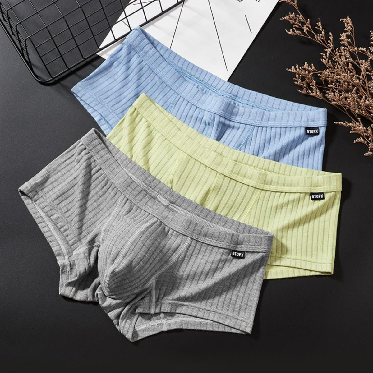 Men's Boxer Briefs Shorts Breathable U Convex Pouch Underpants Bulge Pouch - Image 4