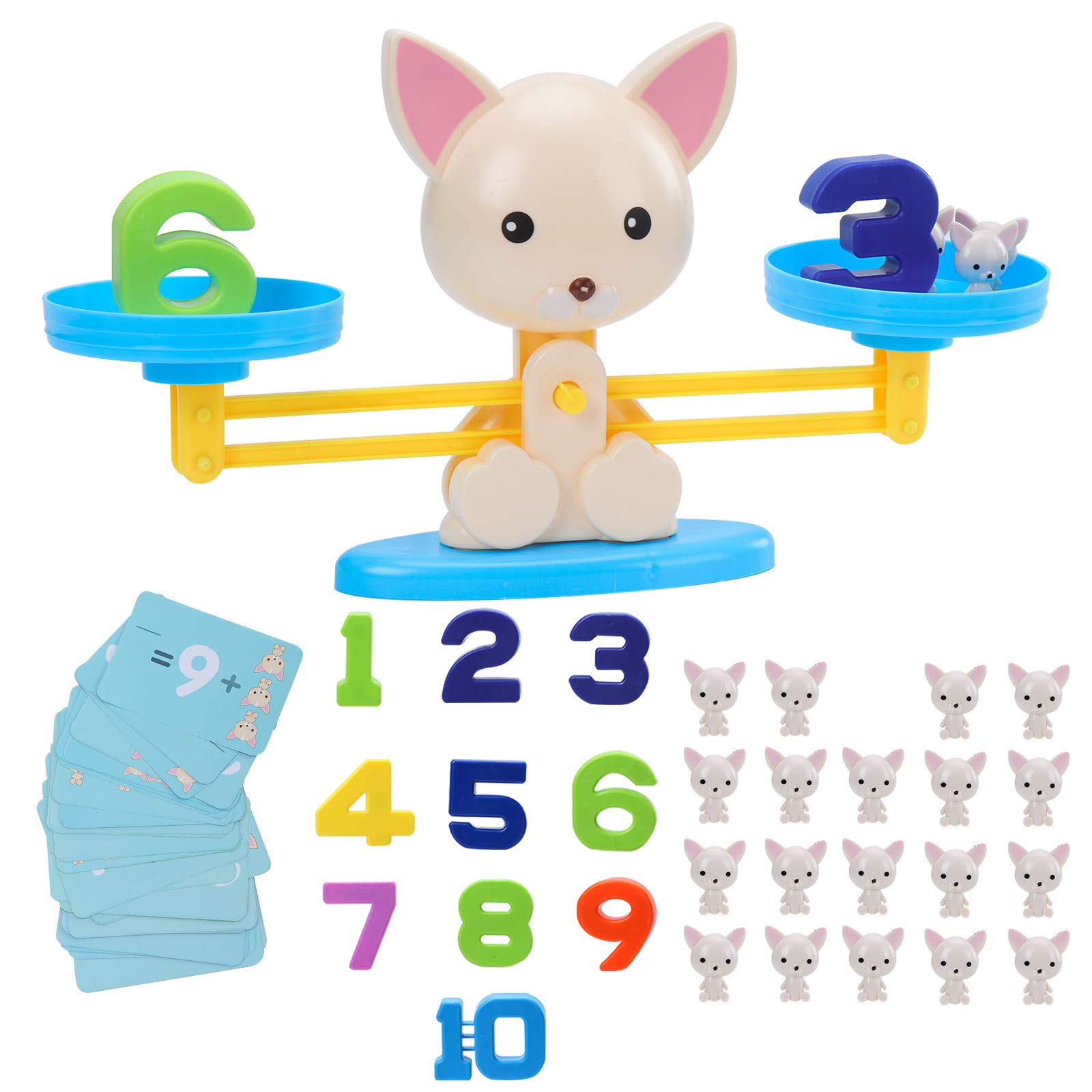 Amazon.com: DmbsmOB Counting Toys ,Puppy Balance Montessori Educational  STEM Math Counting Games & Balance Measuring Fun Gift for Girls & Boys Kids  Age 3+ (63-Piece Set) : Toys & Games