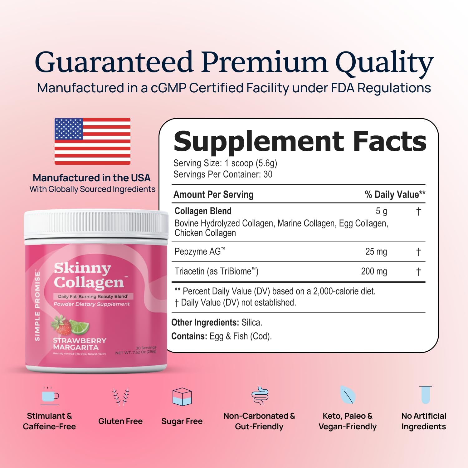 Skinny Collagen Weight Loss Supplement - Hydrolyzed Multi-Co...