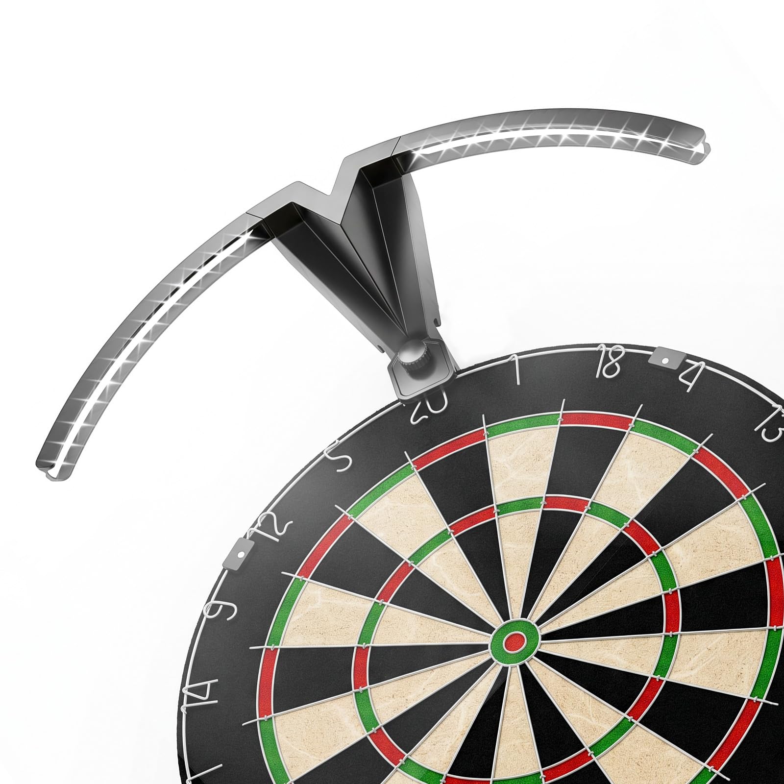 BrightWish 120° Detachable Dartboard Light with Clamp, 7W 6000K LED Darts Light for All Dart Boards, Shadow-Free Portable Darts Lighting Accessories 3m UK Plug
