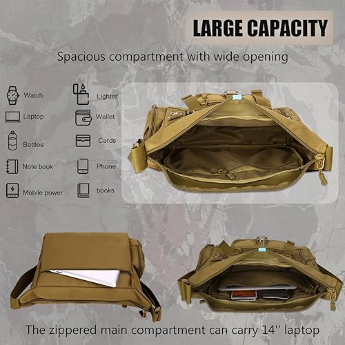 Miniatura 10 de Protector Plus Bolso de mensajero táctico para hombre Militar Molle Sling Hombro Pack (Parche)