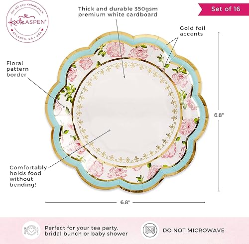Vista 7 de Kate Aspen Tea Time - Platos de papel