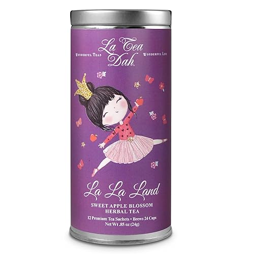 La Tea Dah - Té infantil con flor de manzana dulce  Té de manzana y canela para niños hecho con hojas de té roooibos sin cafeína  Té afrutado para