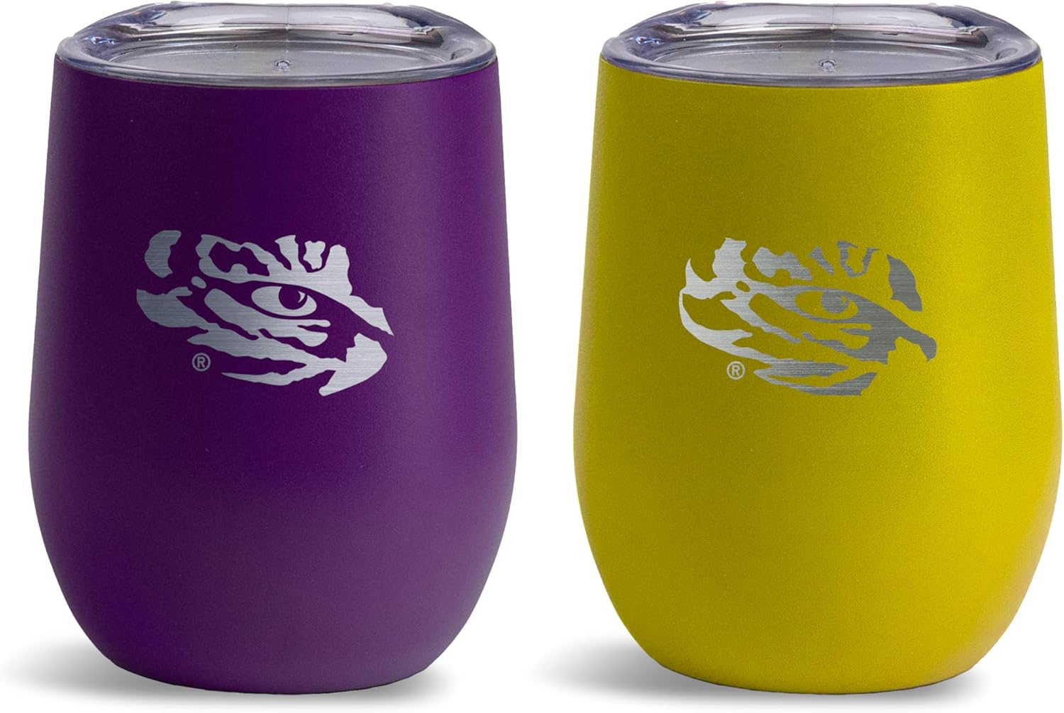 The Memory Company Officially Licensed NCAA 12oz Stemless Tumbler Set – 2-Pack Double-Wall Stainless Steel Home & Away Game Day Cups