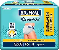 Roupa Íntima Bigfral Moviment G/XG 16 Unidades