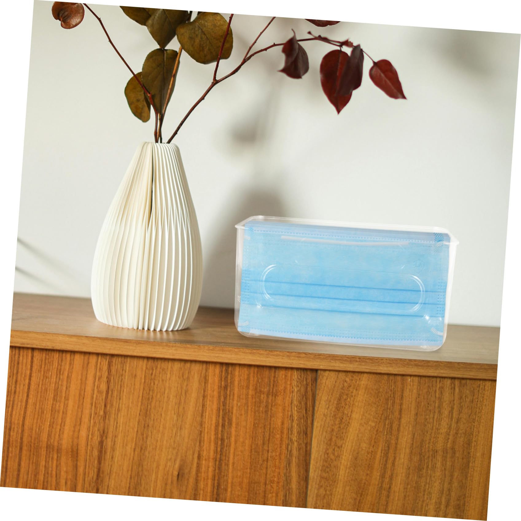 BESTYASH Distributeur de jetable mural avec couvercle - Boîte distributrice transparente pour masques et pour laboratoire et salle de bain - Solution de rangement pratique pour