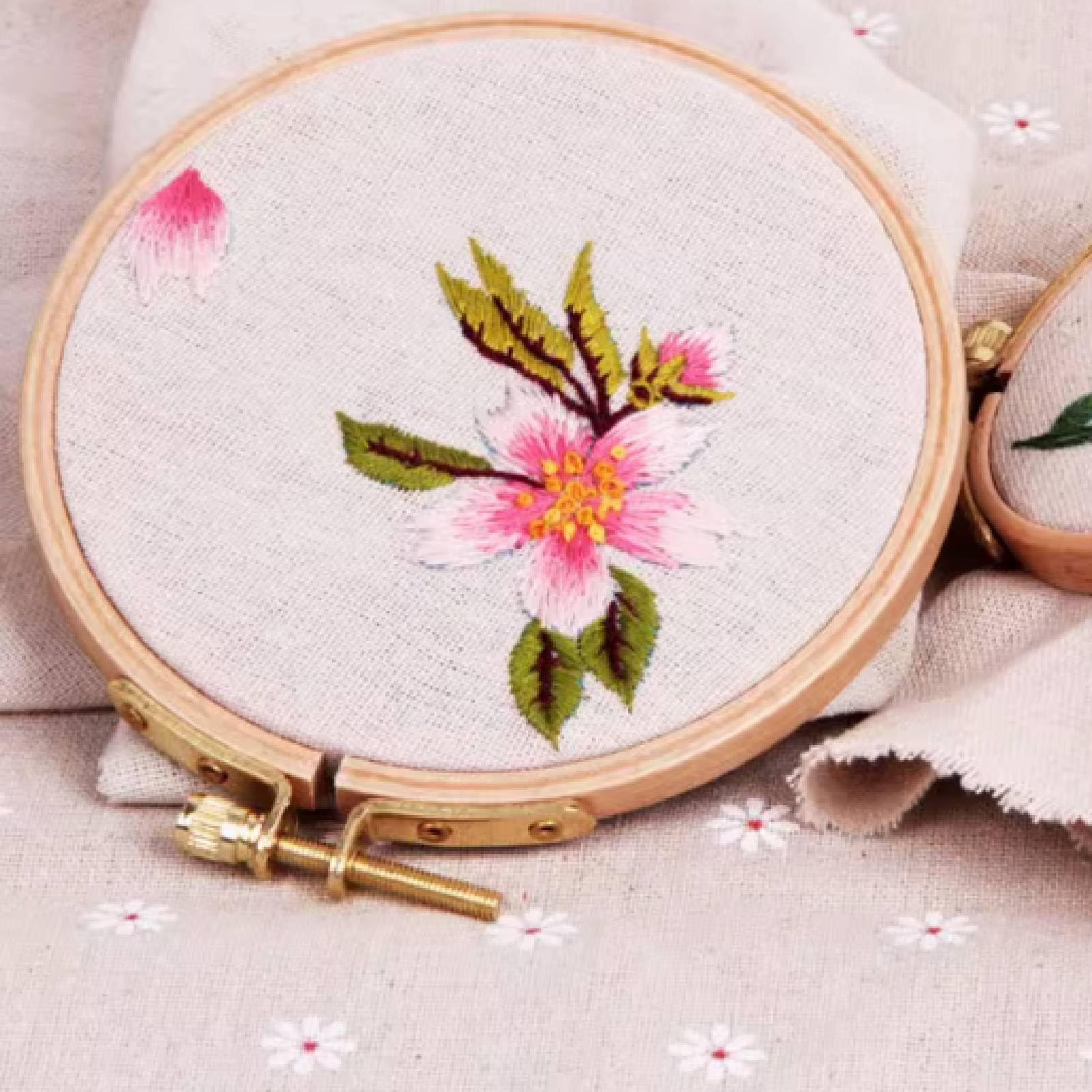 DIYEAH Round Embroidery Hoop Frame - 9" Wall Mounted Display For Cross Stitch Art