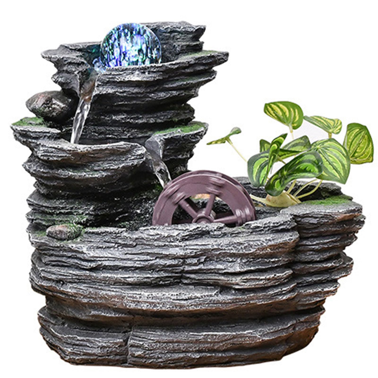 DECORN Tabletop Fountain Rotating Ball Waterfall Fountains