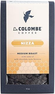 Nizza Medium Roast Whole Bean Coffee - Notes of Milk Chocolate, Nuts & Brownie with Honey-Sweet Roasted Nuttiness, 12 Ounce (Pack of 1)