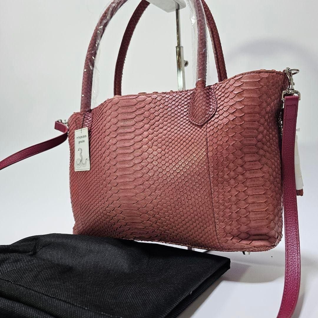 定番 本革パイソンバック レザー WEL認定品 大人女子｜WEL 認定マーク