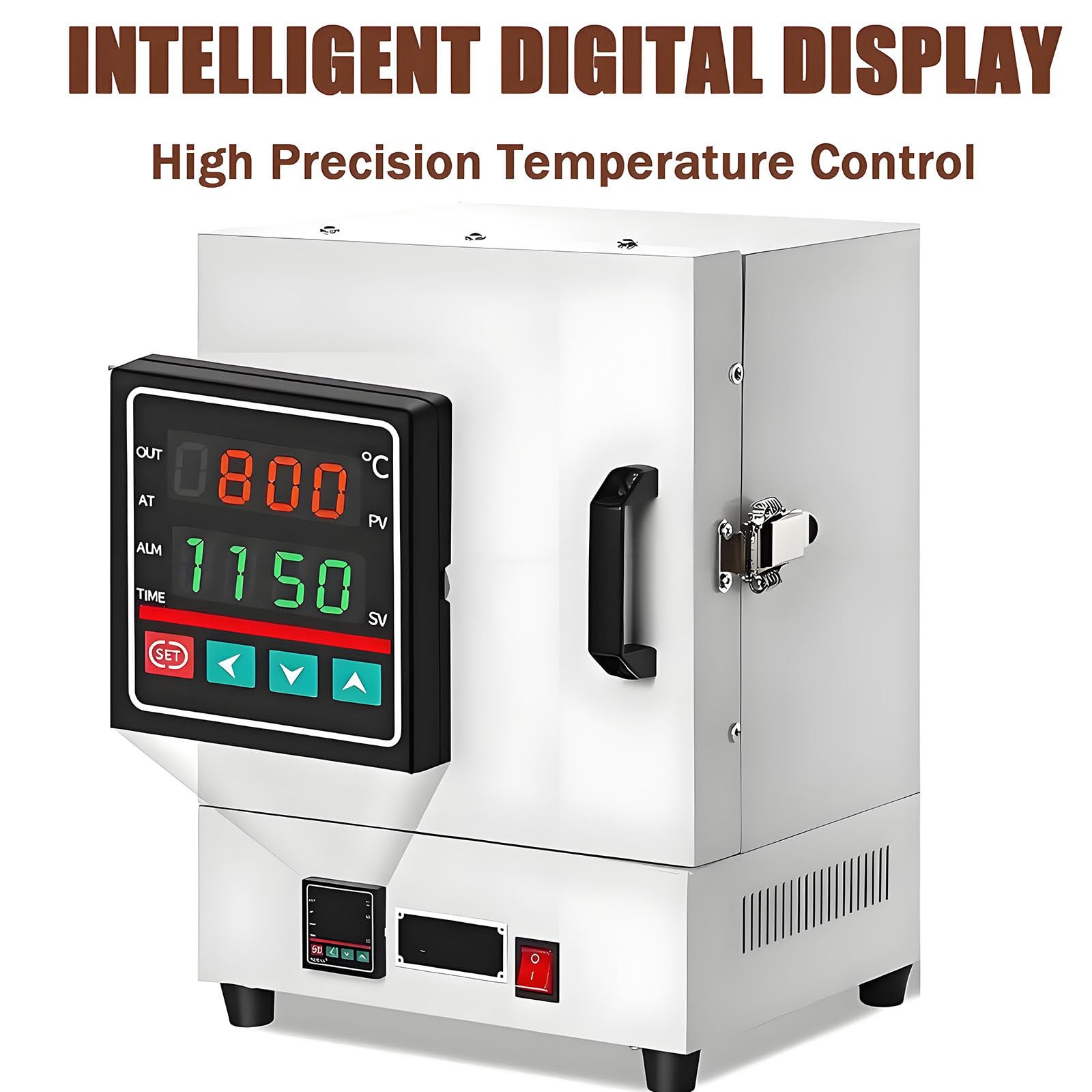 Horno Industrial para Fundición De Joyas De 2000 W. Incluye Moldes De Yeso, Pinzas Y Guantes. Temperatura Ajustable De 0 a 1150 °c. Ideal para Proyectos De Bricolaje