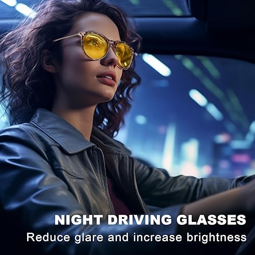 Miniatura 2 de IGnaef Gafas de visión nocturna antirreflejo para conducir polarizado amarillo gafas nocturnas UV400 protección IF8859