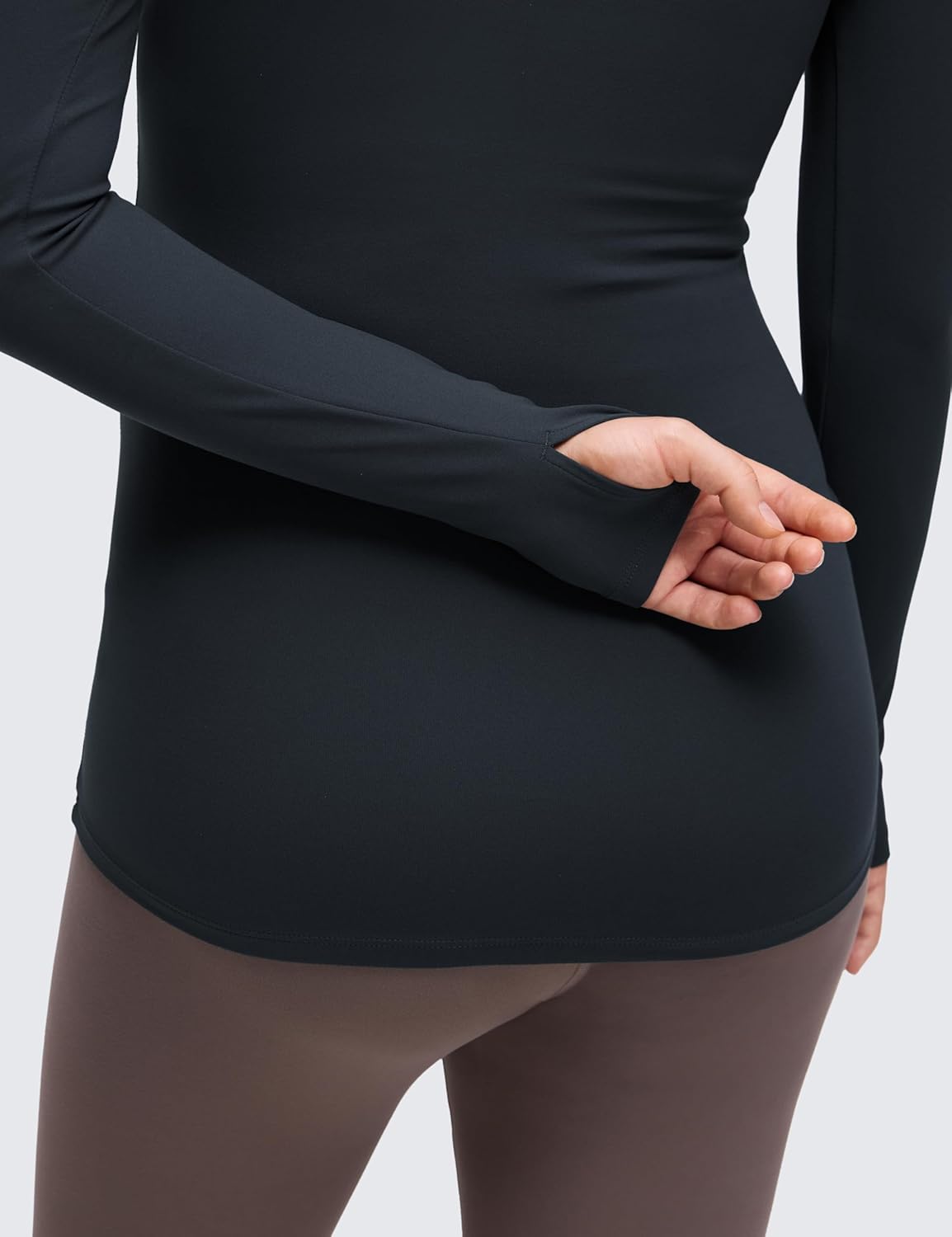 CRZ YOGA Butterluxe Maternity Crewneck Long Sleeve Shirts - Athletic Yoga Casual Pregnancy Womens Tee Tops Basic Layer Soft - Image 3