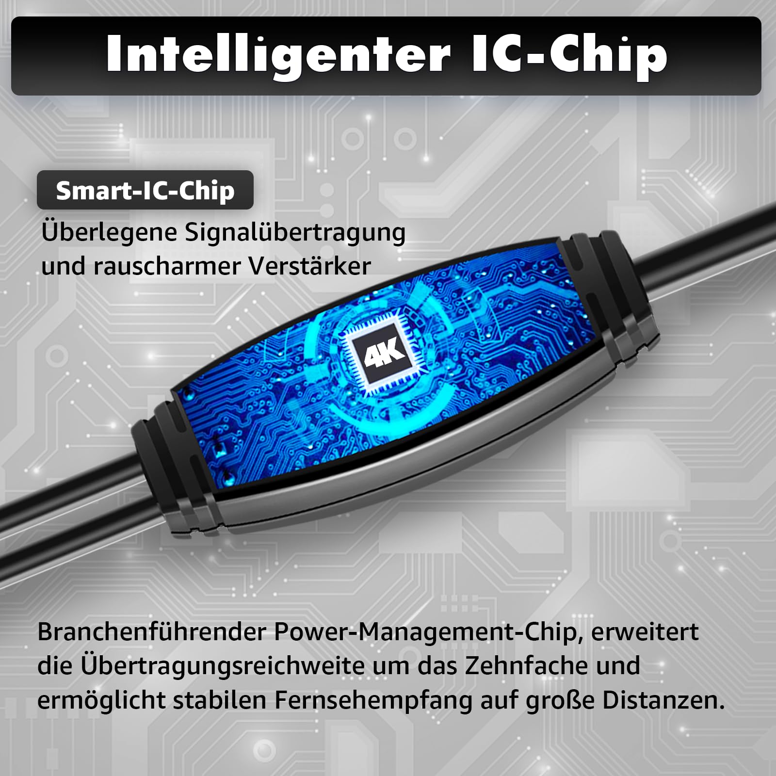 Digitale TV-Antenne Mit Verstärker - 560km Reichweite Für 4K/1080P Empfang