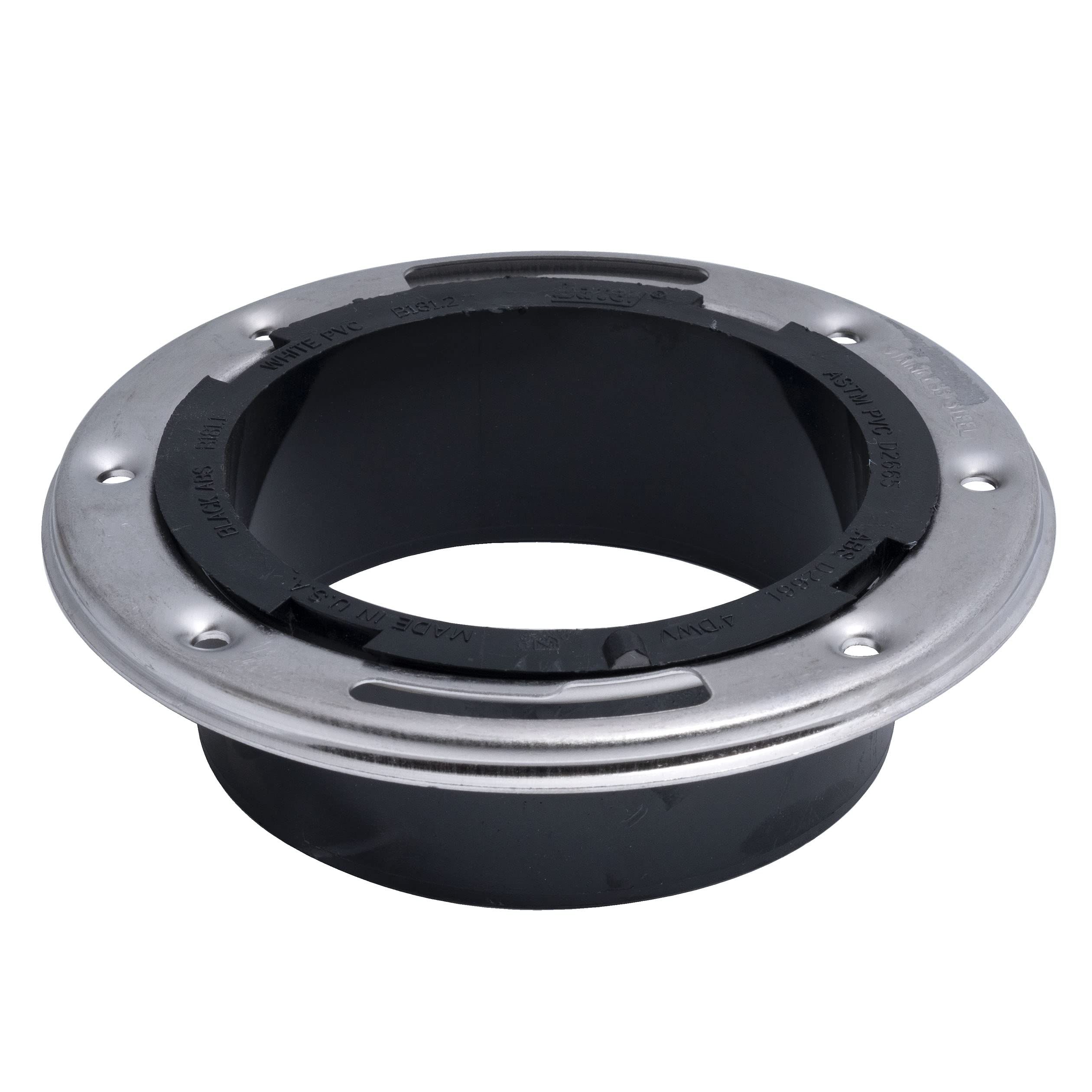 Oatey 43498 Level Fit Closet Flange, 4 in, Abs - Sink And Drain