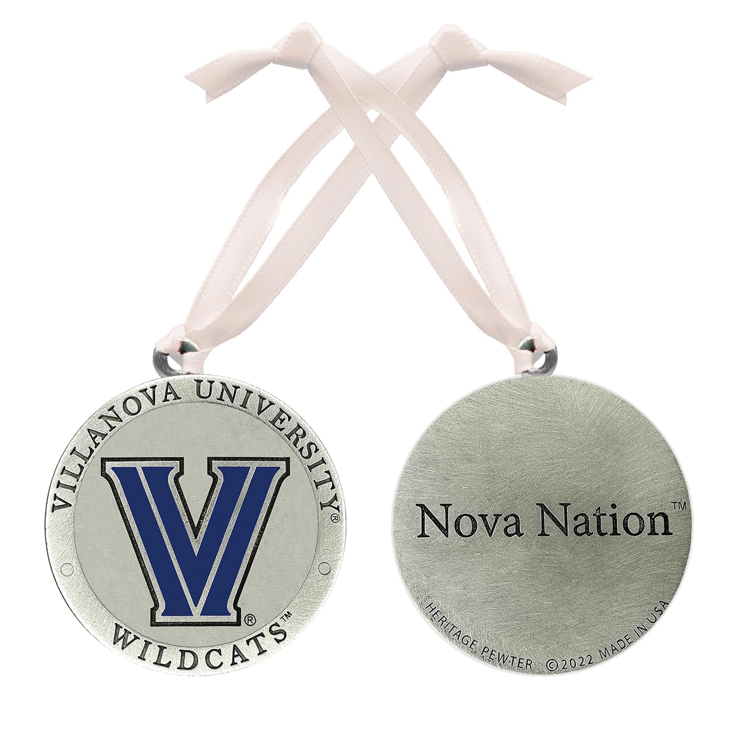 Villanova Ornament Non-Dated | Hand-Sculpted Christmas Tree Ornament | Intricately Crafted Metal Pewter Alma Mater Inlay