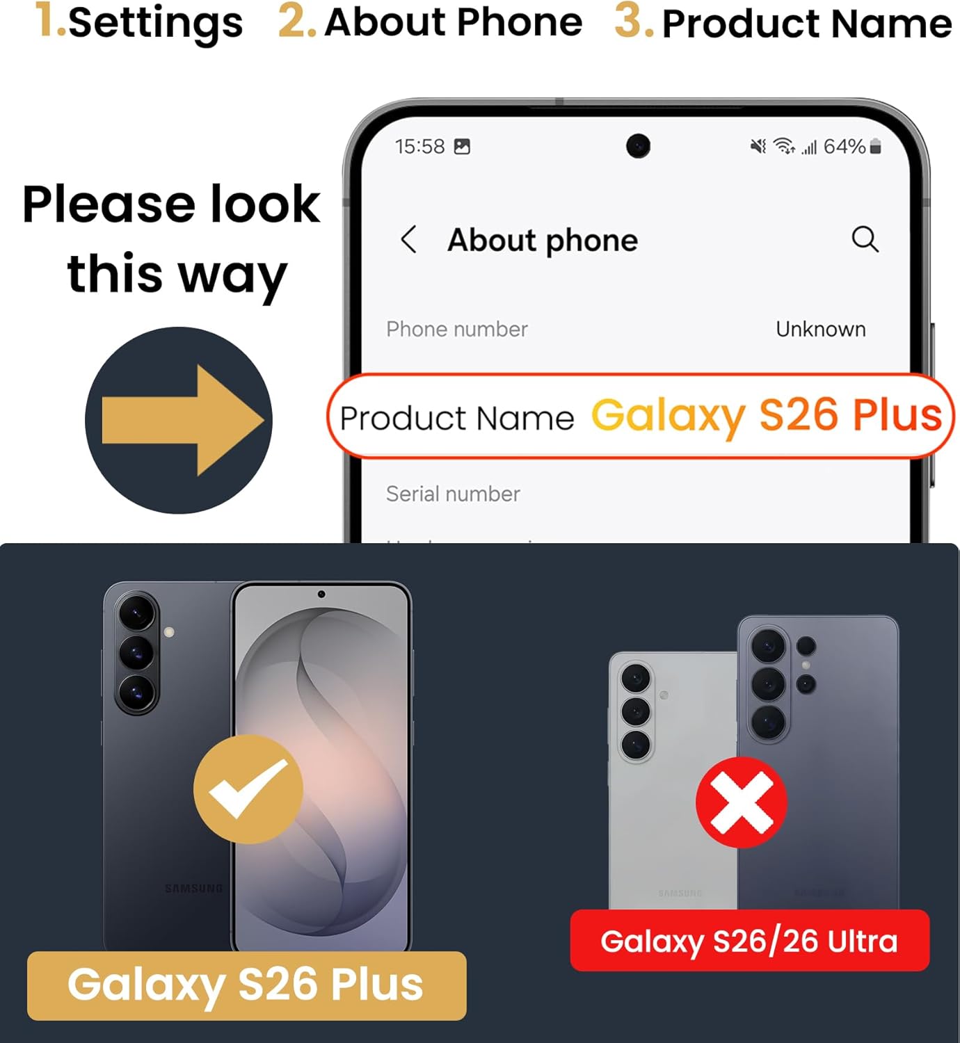 SSLOTSCASE for Samsung Galaxy S26+ Plus Case with Card Holder & Kickstand & Slide Camera Lens Cover & Camera Stand & Wallet, Phone Lanyard Crossbody with 2X TPU Clear Tabs