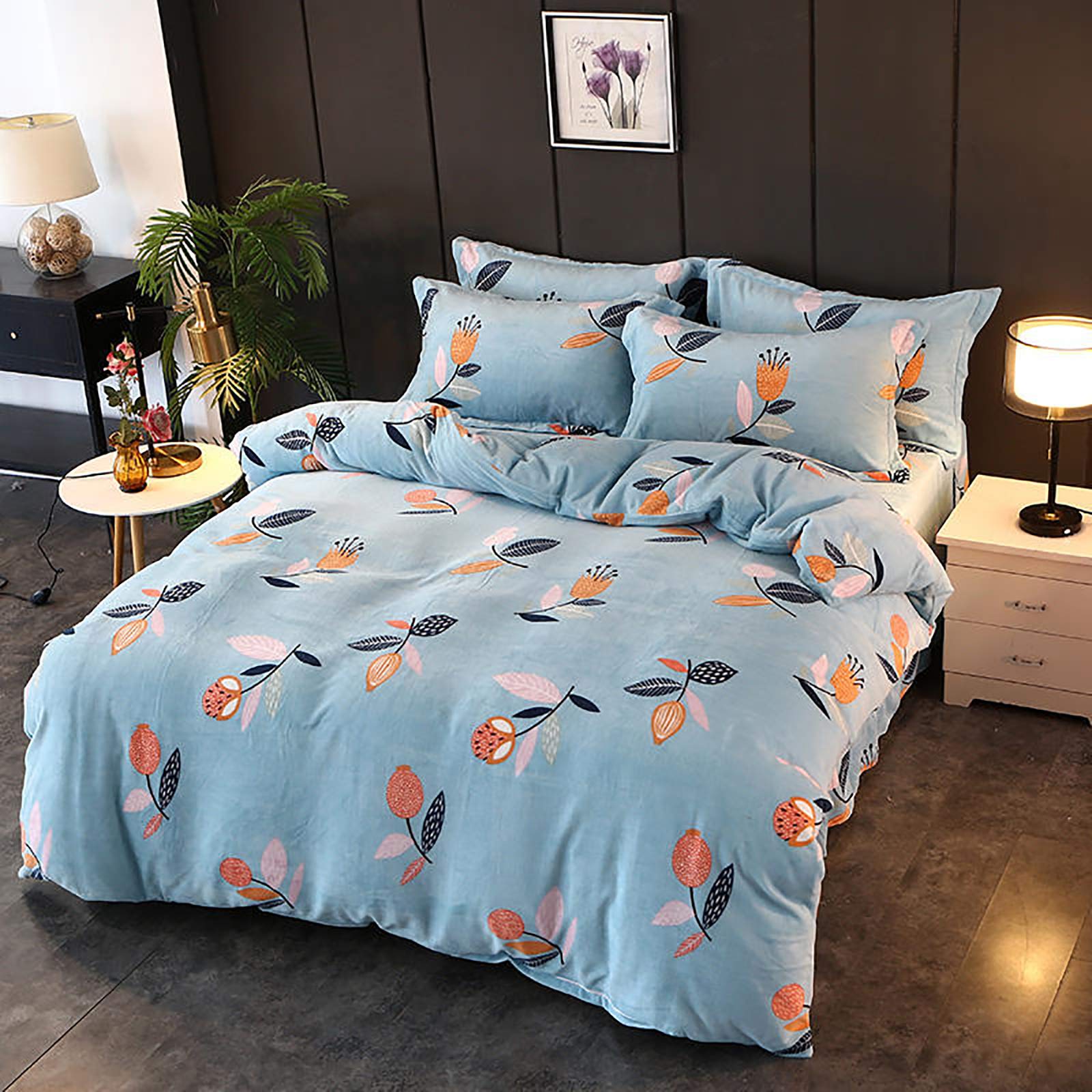 Couverture de couette géométrique 220x240 peluche pour grand lit