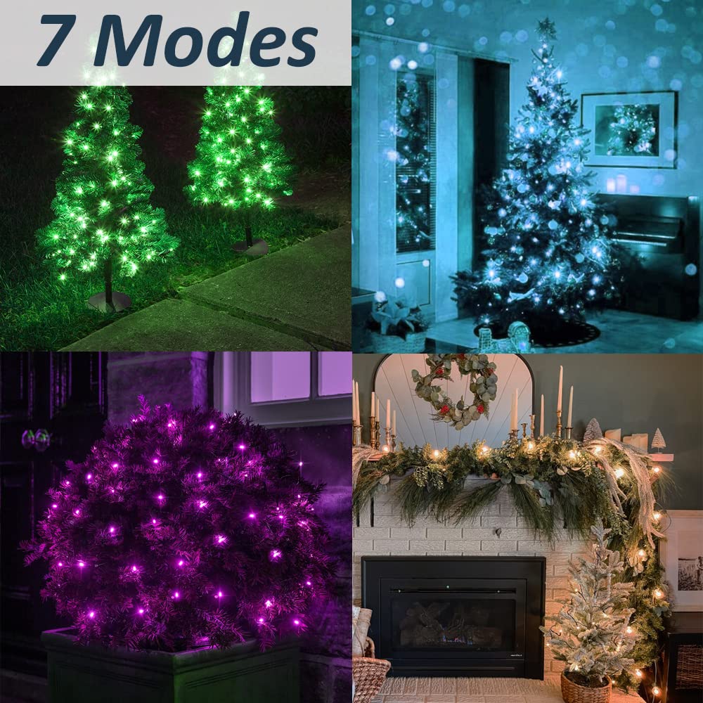 Mocalido Lichterkette mit Farbwechsel, 50 LEDs, USB-betriebene Kristallkugel-Lichterkette für den Innenbereich, für Mädchen, Kinderzimmer, farbige Hängeleuchten mit Fernbedienung, für Zuhause,