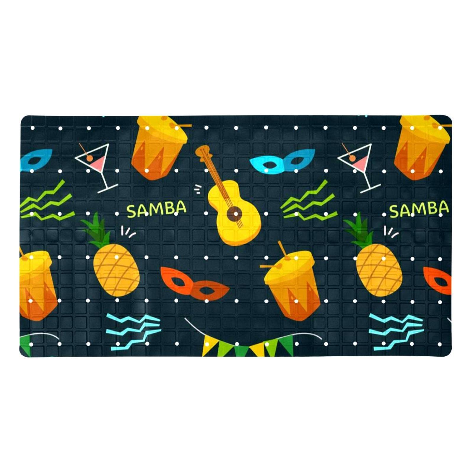 Tapis de douche antidérapant avec trous de drainage pour baignoire