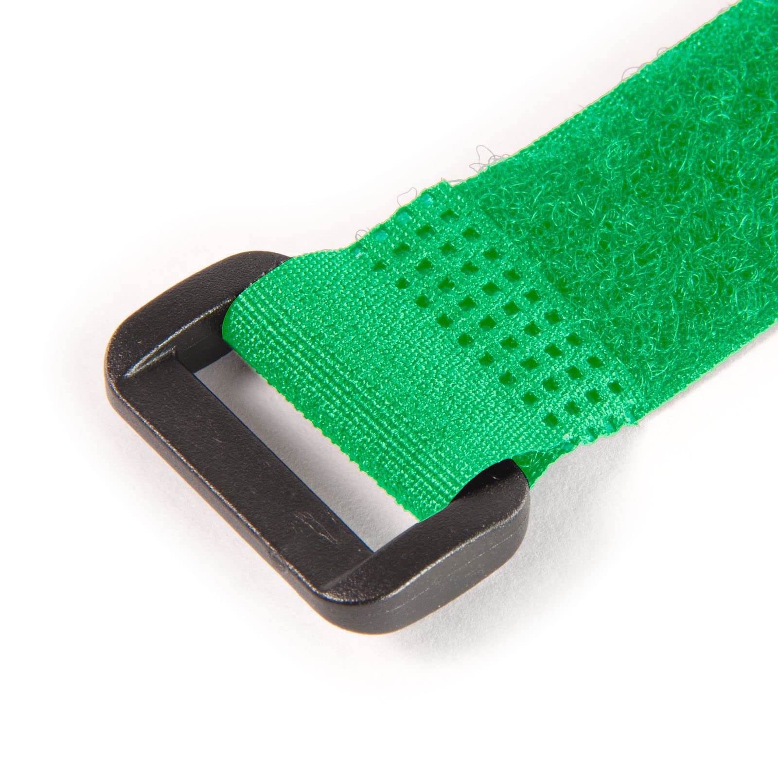 Schlauchland 100x Kabelbinder Klett grün 2x40 cm *** Klettverschluss *** Große Auswahl 1/2/3/5cm ** 10-300cm ** 5 Farben ** 1/10/100er Packs