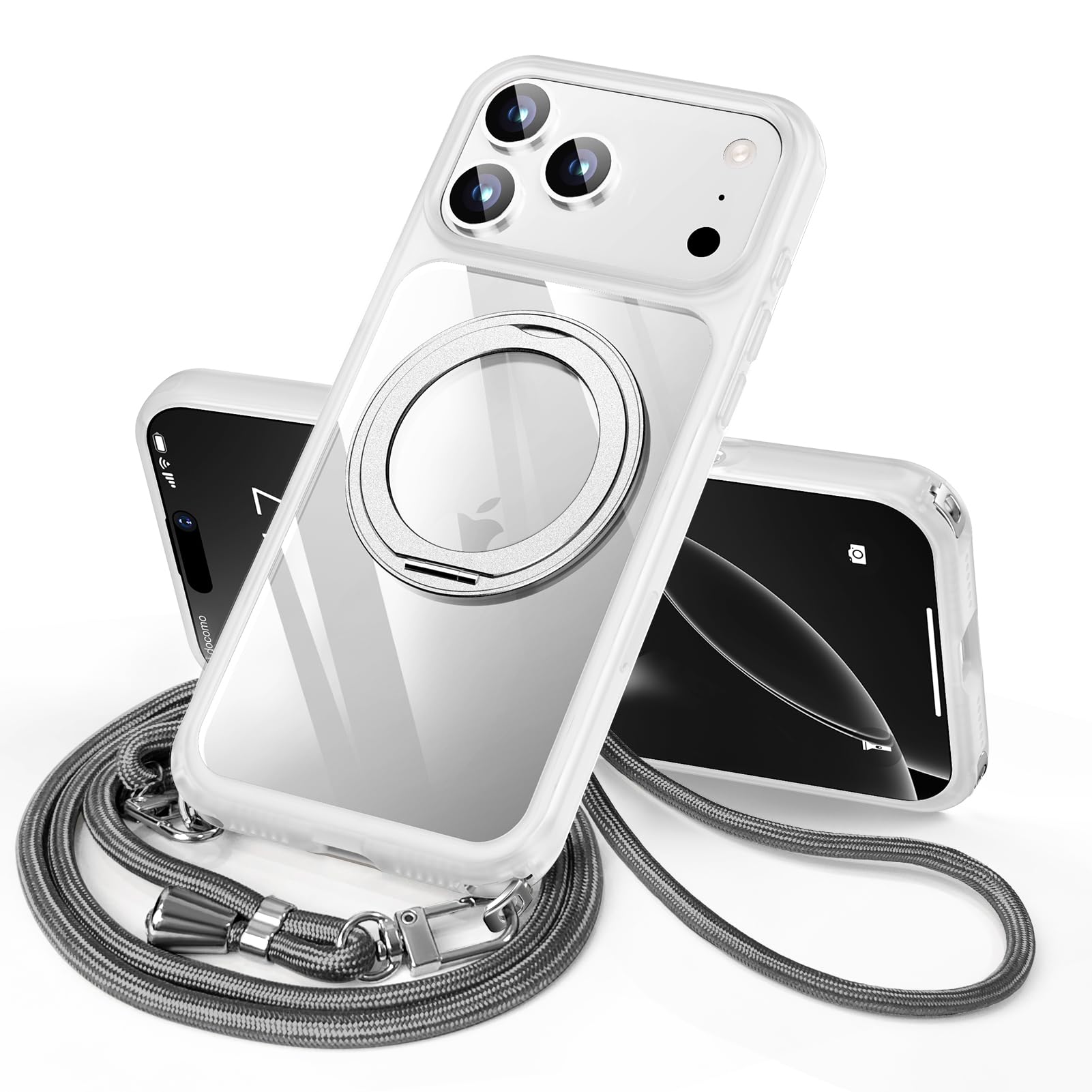 Amazon.co.jp: LUTSIDUTA iPhone 17 Pro Max 用 ケース ダブルリング