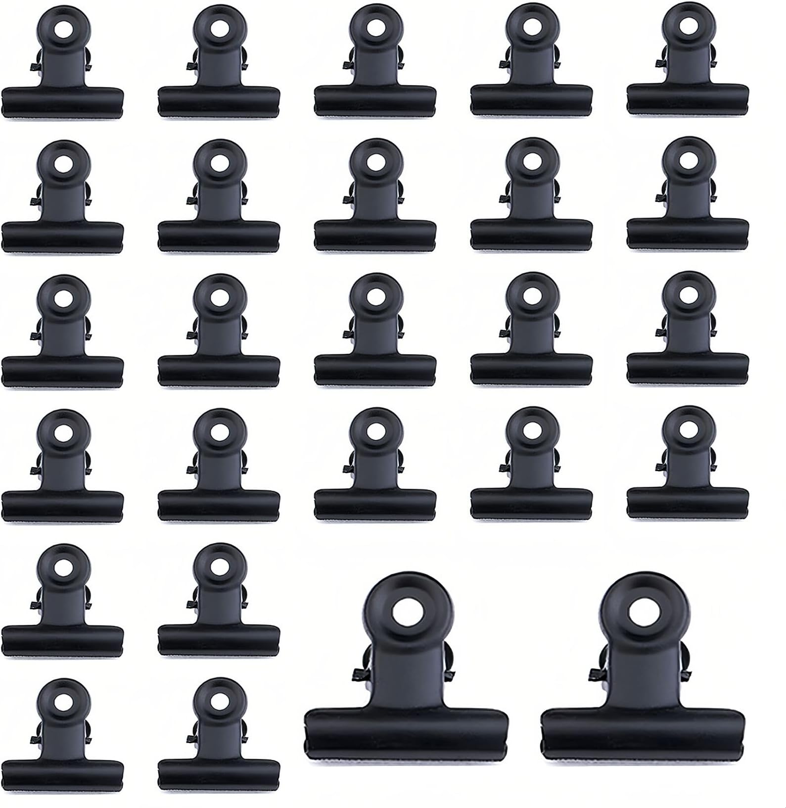 12 Stück Bulldog Clips Schwarz 63mm - Große Metallklammern Für Büro & Basteln