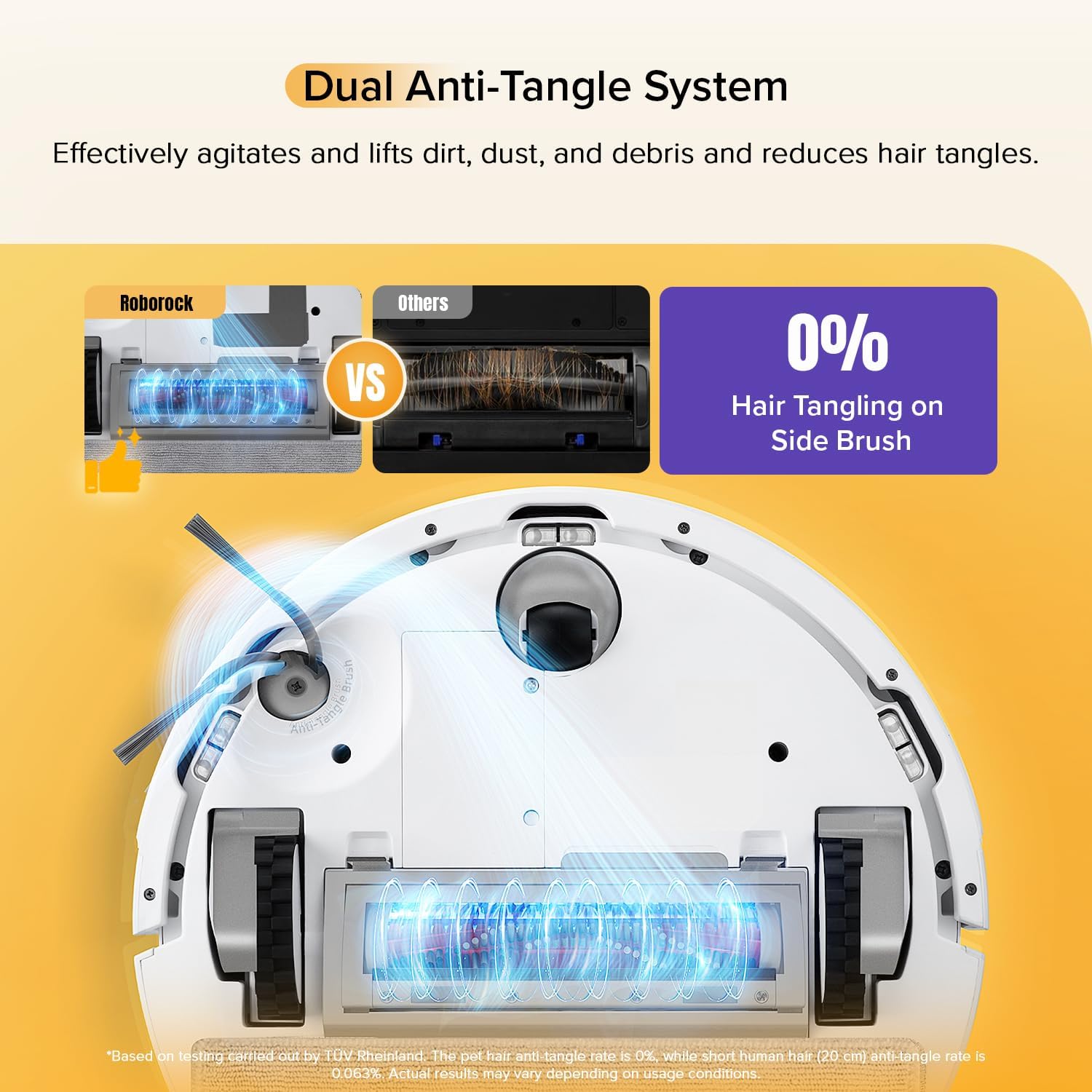 roborock Q7 M5 Robot Vacuum and Mop Combo, 10,000Pa HyperForce Suction, Robotic Vacuum Cleaner, Dual Anti-Tangle System, APP-Controlled Mopping, LiDAR Navigation, for Pet Hair and Carpet, White - Image 3