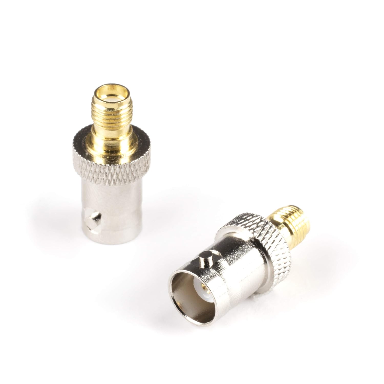 Gold SMA Female to BNC Female Adapter - 25 Pack Coupler - Male to Female Coaxial (RF) Connector, Compatible with RF, SDI, HD-SDI, CCTGV, Camera