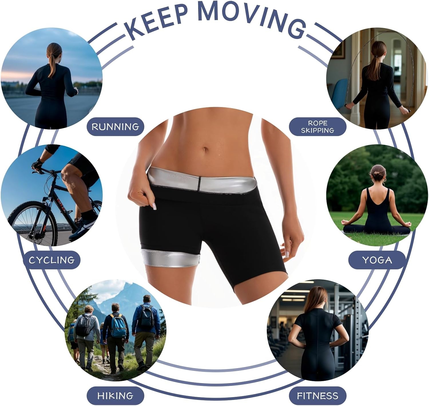 Women's Sauna Shorts High Waist Corset Sweat Enhancing Thermo Shorts for Weight Loss Workout Gym Fitness Shapewear - Image 7