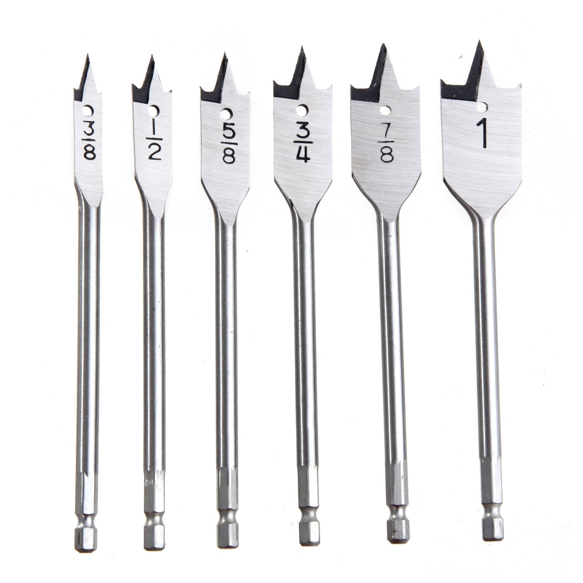 Hyper Tough 6 Piece Spade Bit Set with Quick Connect AU05017N