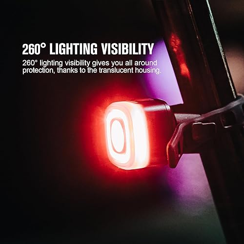 Miniatura 4 de OLIGHT RN 120 luces de bicicleta, luz trasera de 120 lúmenes de visibilidad de 260 grados, rango visible de 4,921.3 ft, luz recargable por USB, IPX6