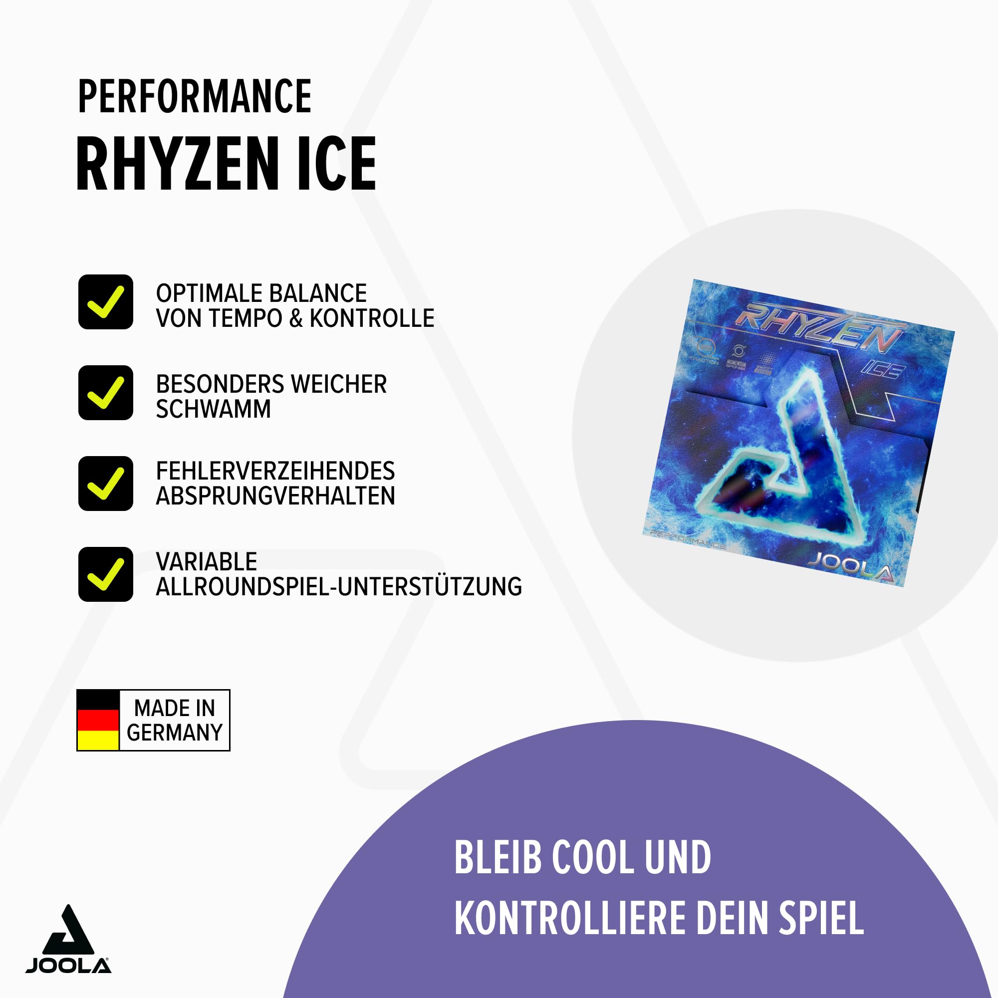 JOOLA Rhyzen Ice Max Schläger, Herren, Blau (Blau), Einheitsgröße