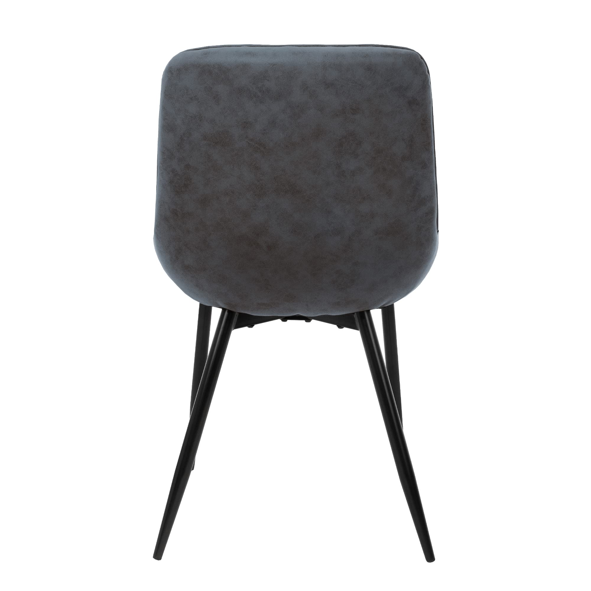 ML-Design Lot de 6 Chaises de Salle à Manger, avec Dossier et Accoudoirs, Anthracite, Assise en Simili PU, Pieds en Métal, Chaise Rembourrée de Cuisine Salon Bureau, Matériel de Montage Inclus