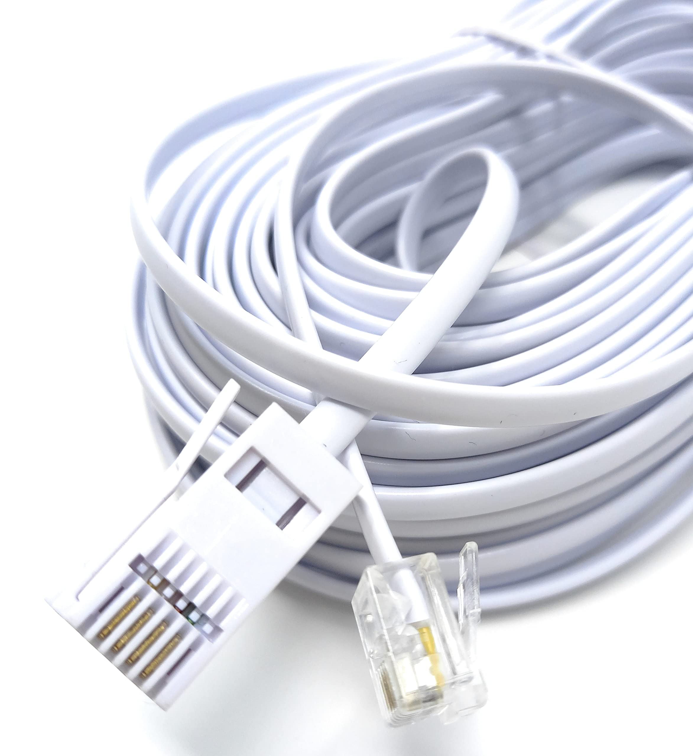 DRUT 20m RJ11 to BT, 4 Pin Male to Male Rollover Cable Modem Router Lead Cord VDSL/ADSL (not for telephone) (65ft) - Image 4