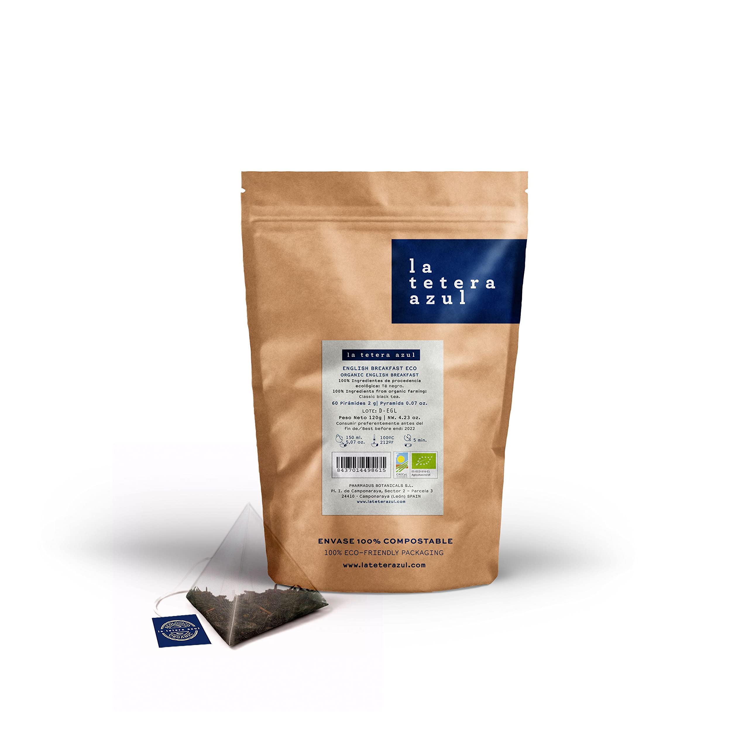 LA TETERA AZUL Infusión De Frutos Del Bosque Premium. Hibisco, Uva, Arándano, Grosella Negra Y Saúco. Frutos Del Bosque Y Frutos Rojos. Bote De 20 Pirámides. — view 49