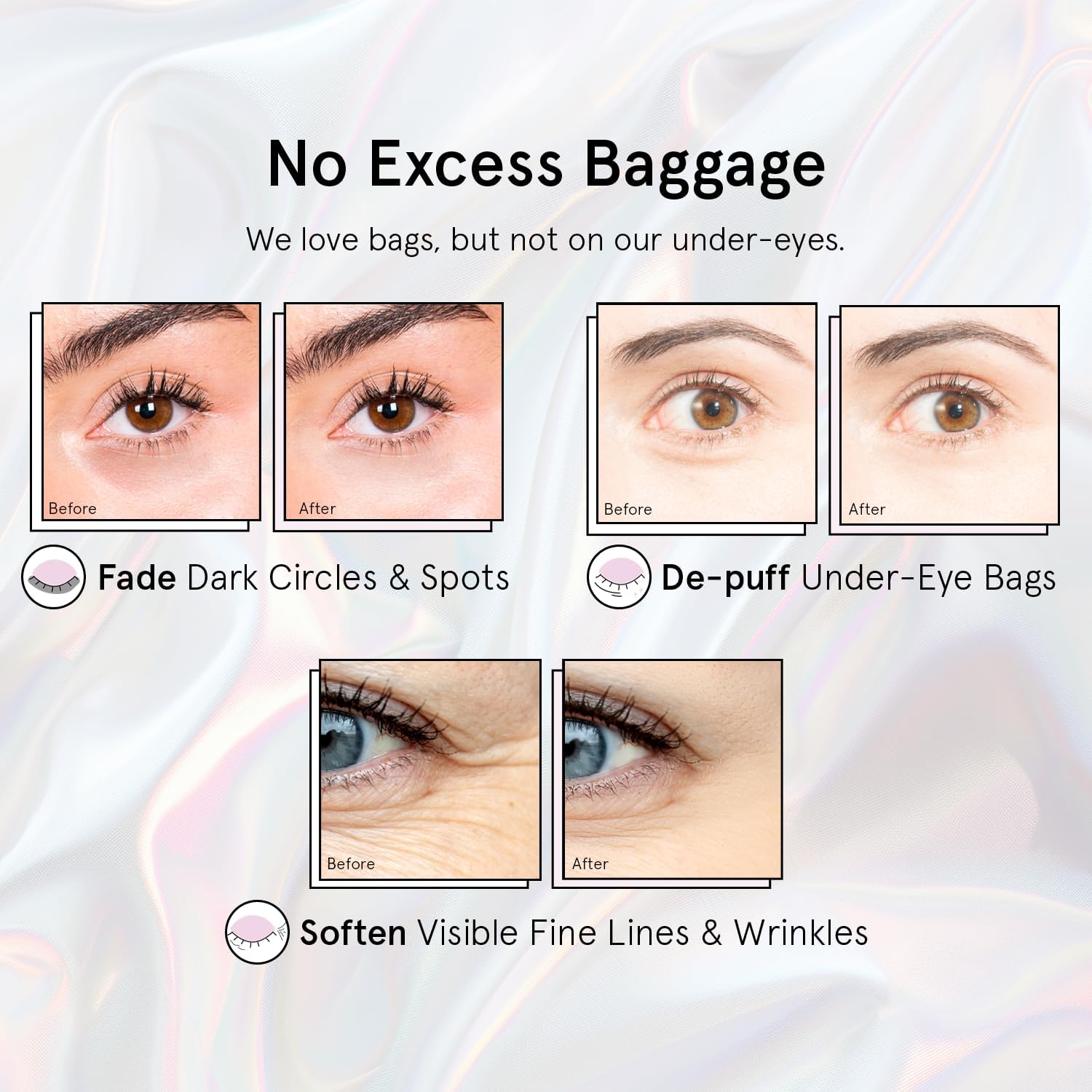 grace & stella Retinol Under Eye Patches for Puffy Eyes & Dark Circles - Restoring Gel Under Eye Masks with Hyaluronic Acid - Bridesmaid Gifts, Birthday Gifts for Women (Purple, 24 Pairs): White (24 Pairs)