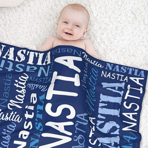 Miniatura 3 de Huuytuu Mantas de bebé personalizadas para niño y niña, manta de bebé personalizada con nombre para niños y adultos, mantas suaves personalizadas