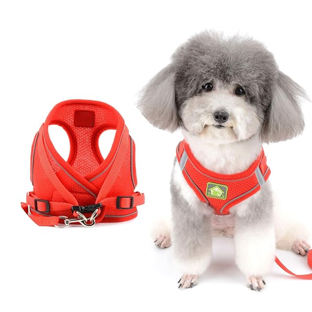 ZUNEA Arnés para Perro Pequeño Antitirones Ajustable Reflectante Arnés de Malla Suave Chaleco Gatos Arné…