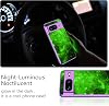 GUAGUA compatible con Google Pixel 8 funda que brilla en la oscuridad, luminiscente, nebulosa espacial, ajuste delgado, protectora antiarañazos, electrochapada para Google Pixel 8 6.2'', nebulosa azul 5