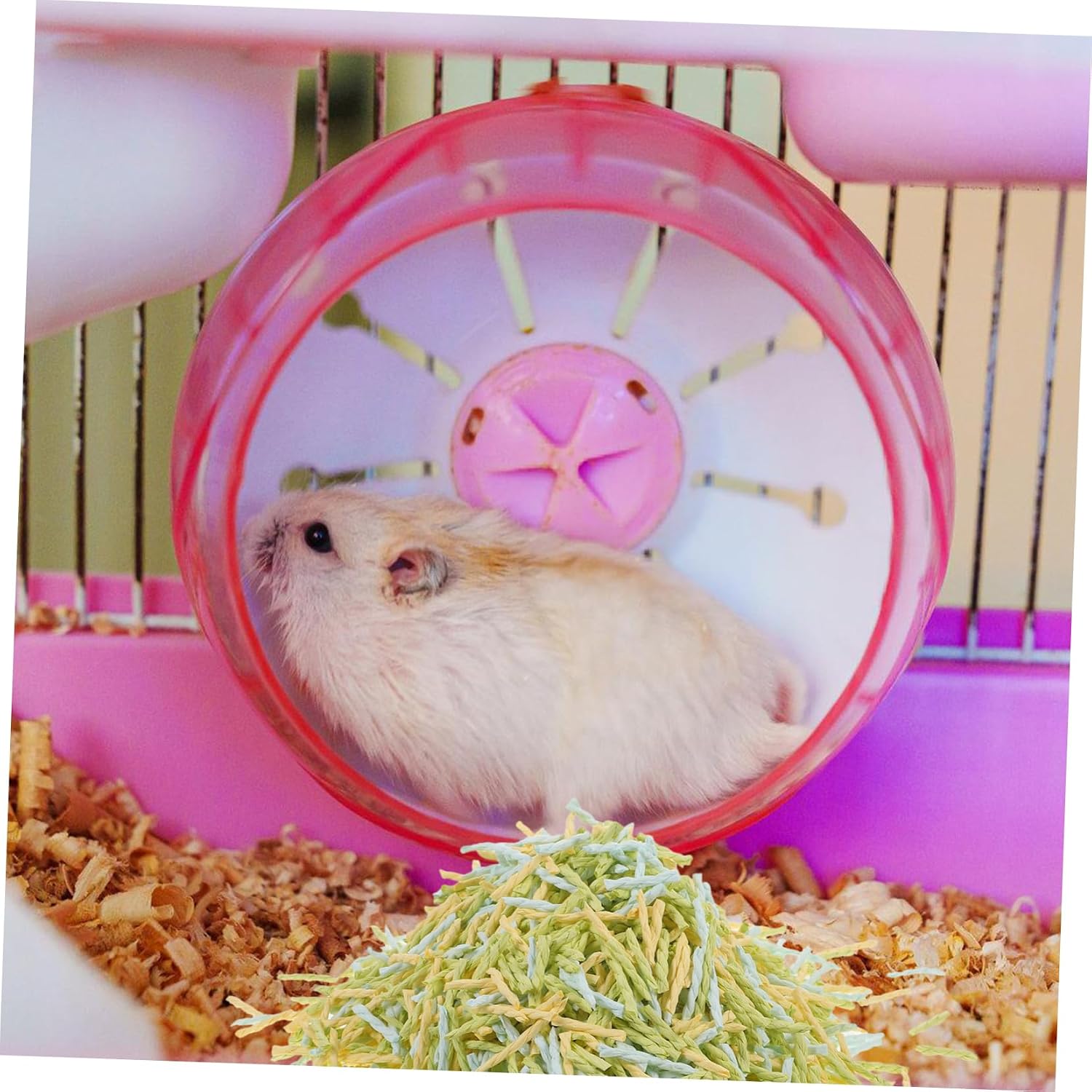 VOSAREA Hamster Paper Bedding Dust Fluffy Paper Chips for Animals for Nesting and Burrowing Cages for Hamsters Guinea Pigs Rabbits and More