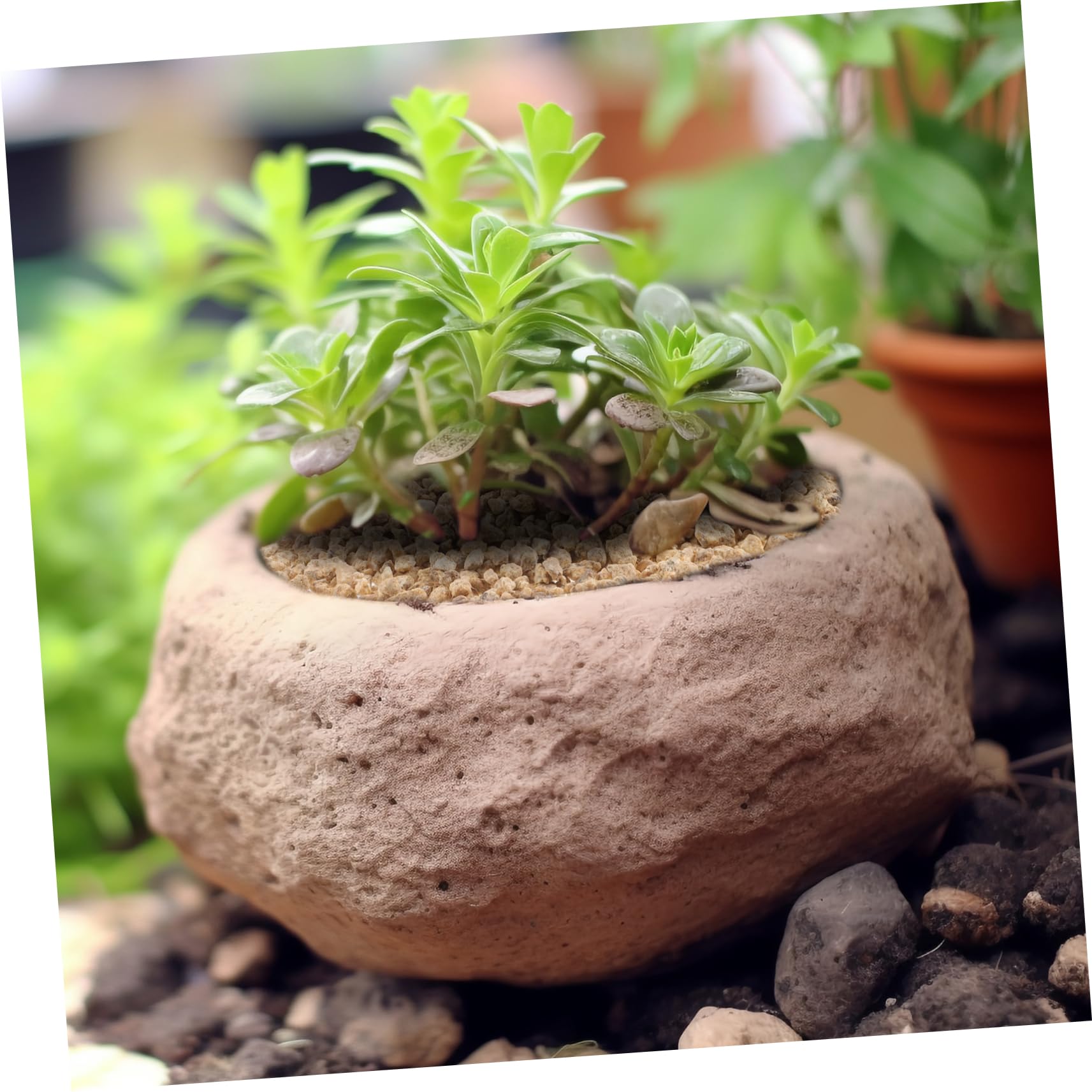 HANABASS Maifanitstein für Aquarien 5 Beutel 300g Naturstein | Süß und Salzwasser, Sicher für Fische, Geeignet für Bonsai und Topfpflanzen