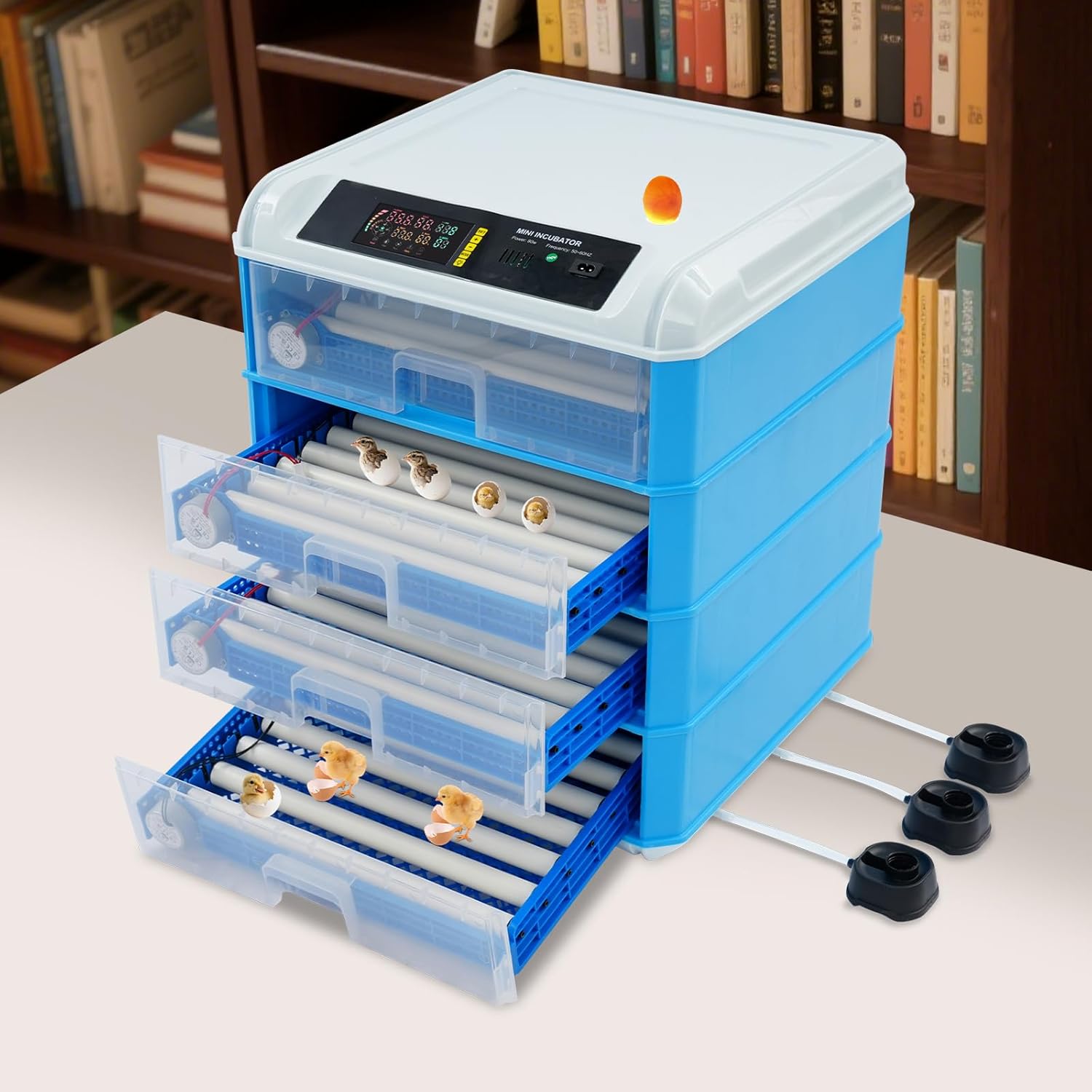 Automatic Egg Incubator, 80W 110V 240 Egg Incubator, Poultry Hatcher Machine with Automatic Egg Turning, Temperature & Humidity Control and LED Screen, Incubator for Chickens Ducks Birds (240 Egg)