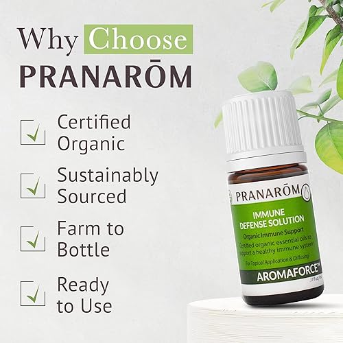 Miniatura 6 de Pranarom - Mezcla de bienestar de defensa inmunológica Aromaforce - Eucalipto, romero, menta, cilantro y clavo de olor - Mezcla de aceites