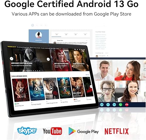Miniatura 2 de HiGrace Tablet 10 pulgadas Android 13 Go Tablet con procesador de cuatro núcleos, 6GB RAM+64GB ROM+128GB de expansión, 5000mAh, WiFi, Bluetooth,