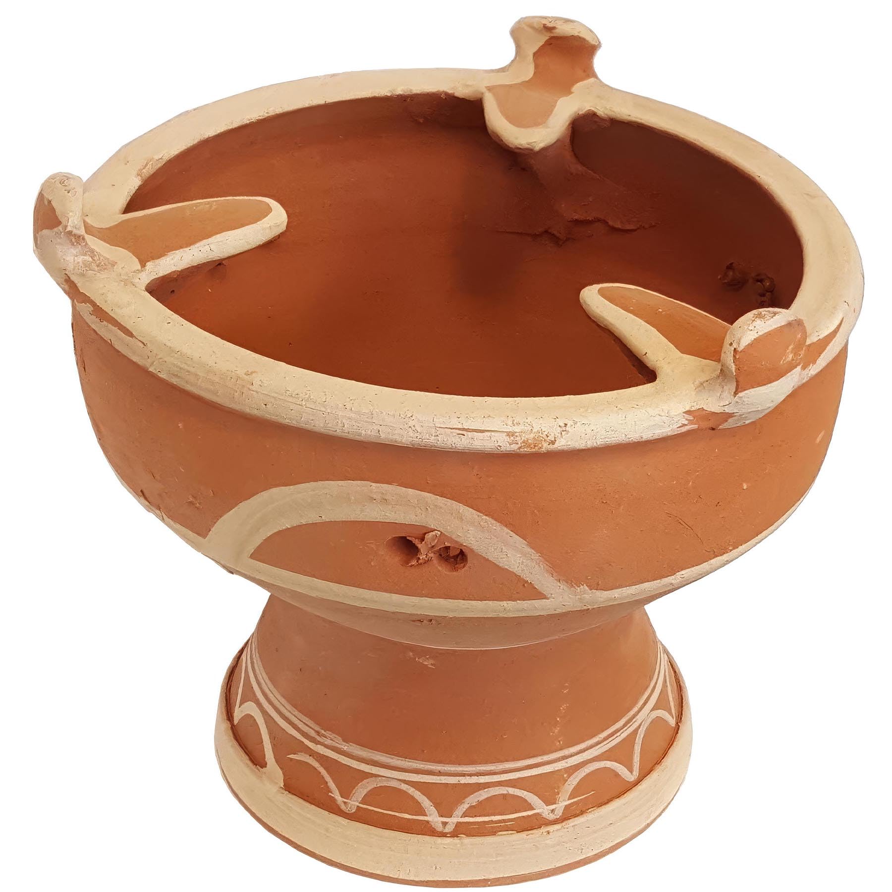 Marokkanisches Tajine Holzkohle-Stövchen Majmar – Grill & Tischgrill aus Ton Ø 30 cm x H 25 cm für Tajine ab Ø 25 cm | Kunsthandwerk aus Marrakesch