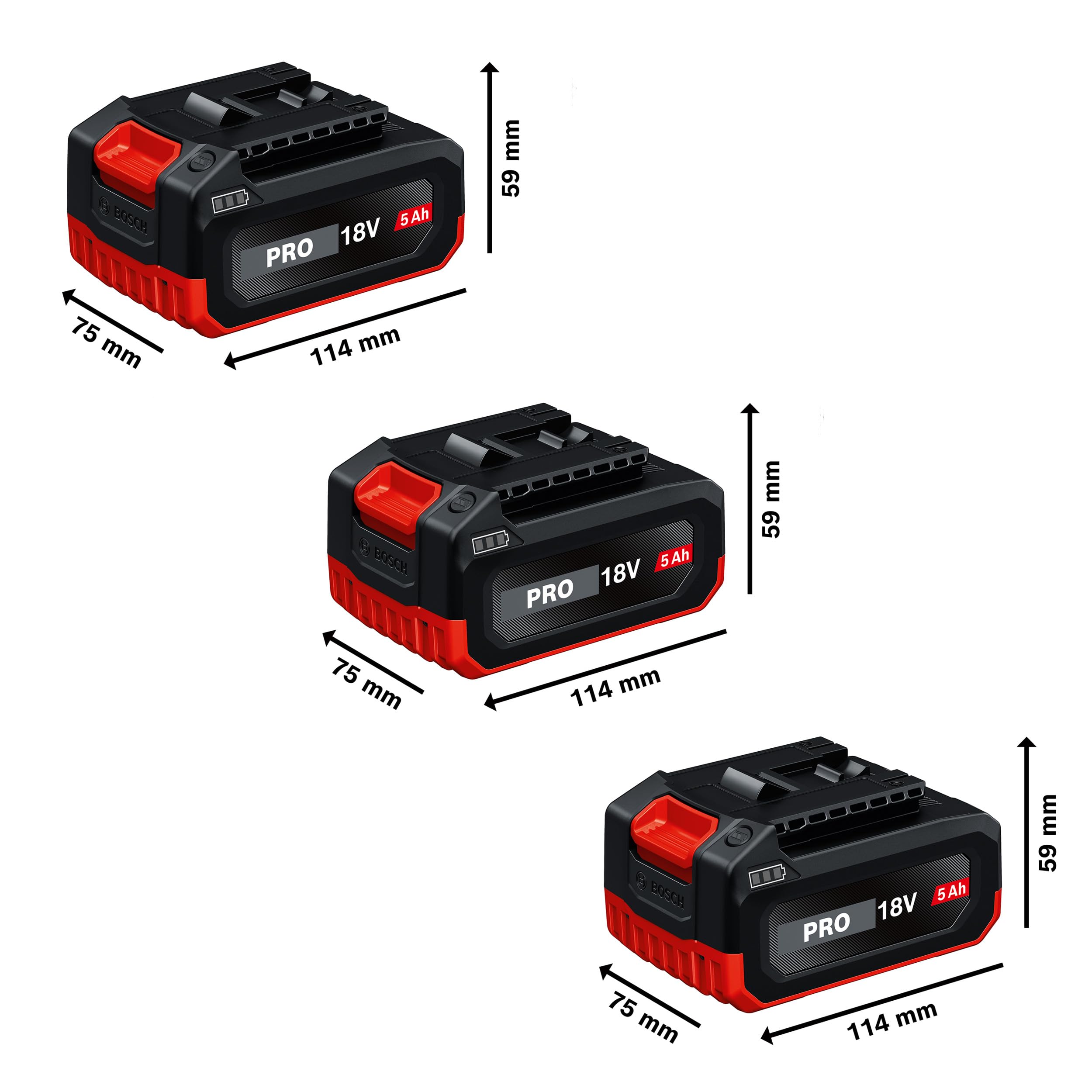 Bosch GSB 18V-65 GBH 18V-22 GWS 18V-11 Kit combiné 18V 5.0Ah